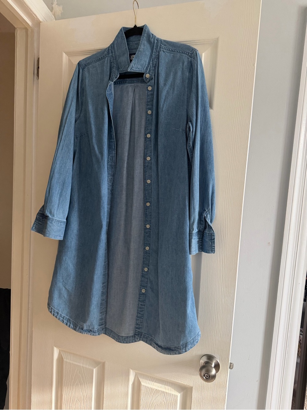 Light Wash Denim Shirt Dress